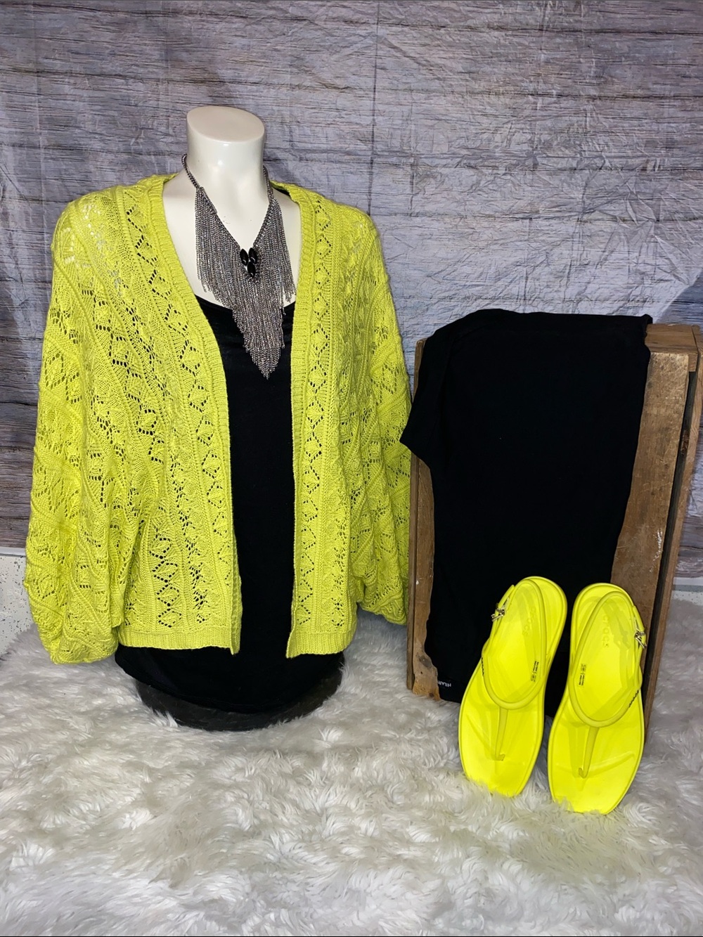 Staccato Neon Open-Knit Sweater